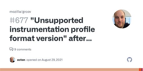 Unsupported Instrumentation Profile Format Version