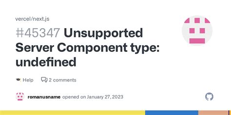 unsupported server component type undefined