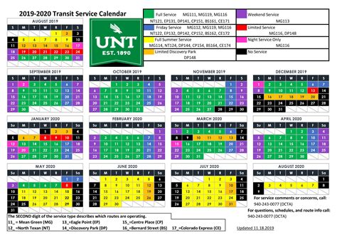 unt academic calander