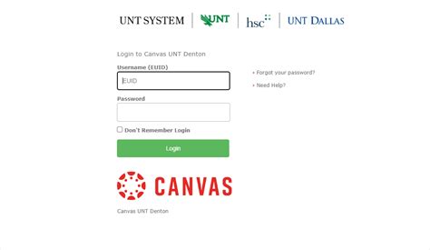unt canvas login