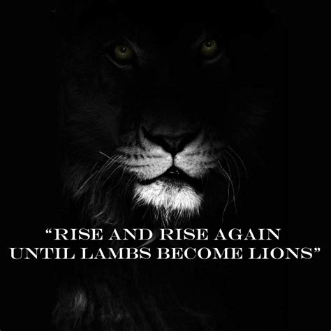 until lambs become lions