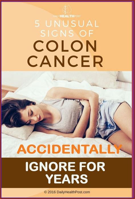 unusual signs of colon cancer
