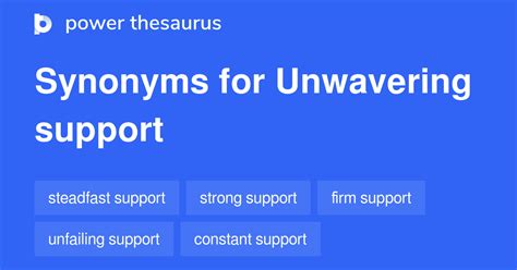 unwavering support in other words