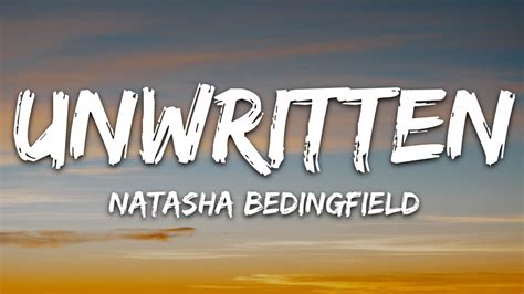 unwritten lyrics natasha bedingfield video