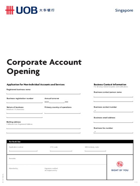 uob singapore corporate account opening