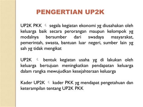 UP2K Adalah Program Kerja Pokja TP PKK Sumut24