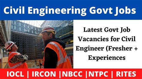 upcoming civil engineering govt jobs