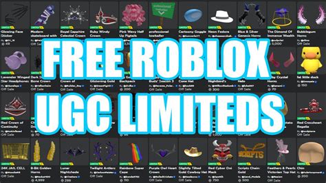 upcoming free roblox ugc limiteds countdowns
