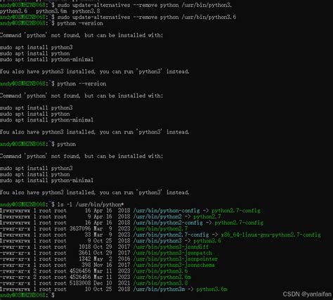 Update Alternatives Remove Python