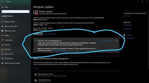 update and security win 11