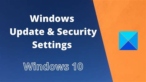 update and security windows 10