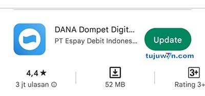 Update Aplikasi Dana