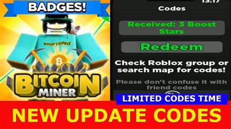 update bitcoin miner beta codes codes roblox