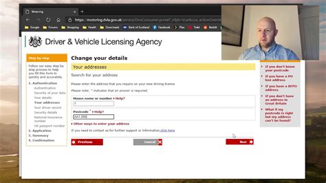 update drivers license address sa