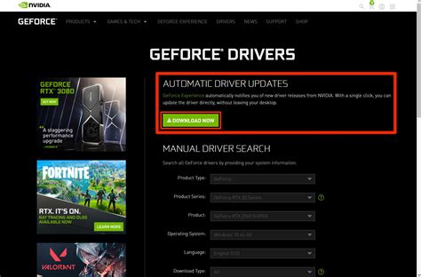update graphics driver nvidia geforce