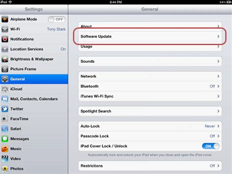 Update iPad software