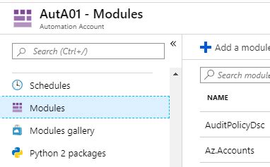Update Module Automation Account