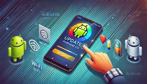 Tampilan layar update sistem operasi di smartphone Android
