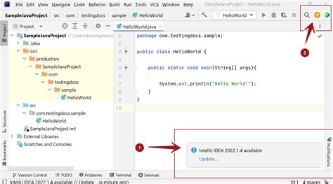 Update Snapshot Intellij