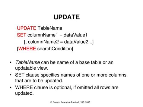 Update Table Set Column