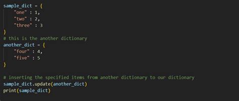update value from dictionary python