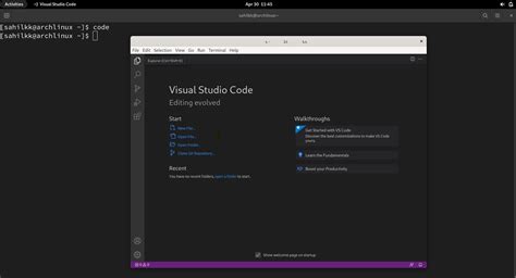 update visual studio code arch linux