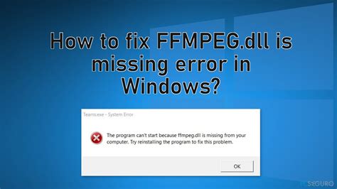 updater.exe error del sistema ffmpeg.dll
