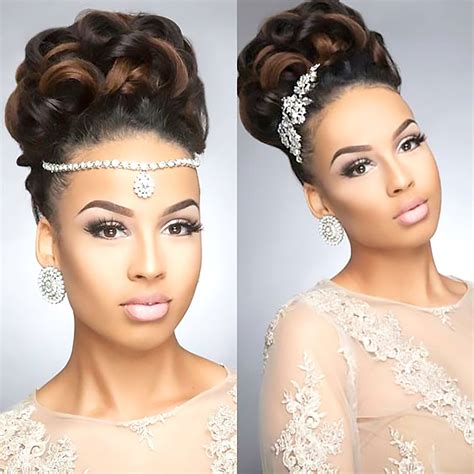  79 Stylish And Chic Updo Hairstyles For Black Hair Weddings For New Style