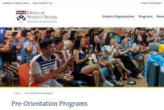 UPenn Pre Orientation Programs