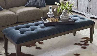 Upholstered Coffee Table Ottoman Rectangle