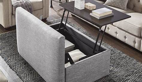 Upholstered Ottoman Coffee Table With Storage