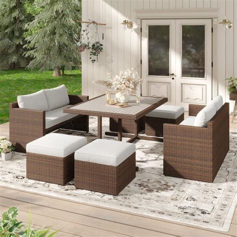 Upholstered Outdoor Dining Set