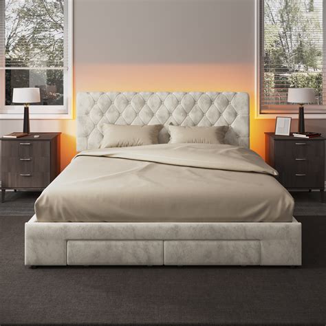 Upholstered Platform Bed Low Profile