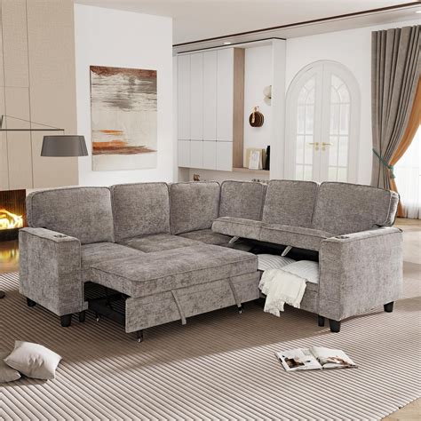 New Upholstered Sleeper Sofa Convertible For Small Space