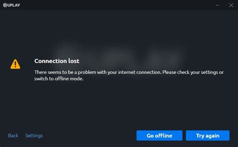 uplay connection lost error