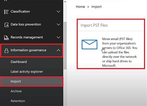 upload archive pst to office 365