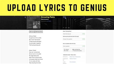 upload lyrics to genius