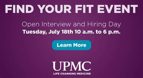 upmc hiring event 2023