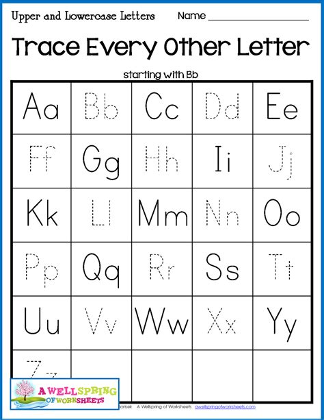 Upper And Lowercase Alphabet Tracing