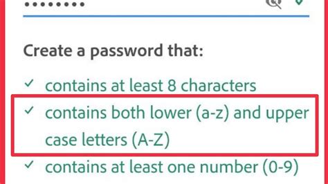 upper case password example