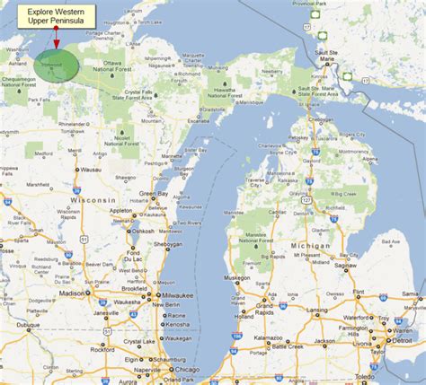 Map Of The Upper Peninsula Michigan Verjaardag Vrouw 2020