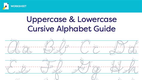 uppercase and lowercase cursive alphabet printable template