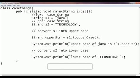 uppercase and lowercase function in java