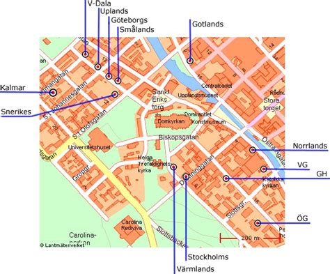 Map of Uppsala