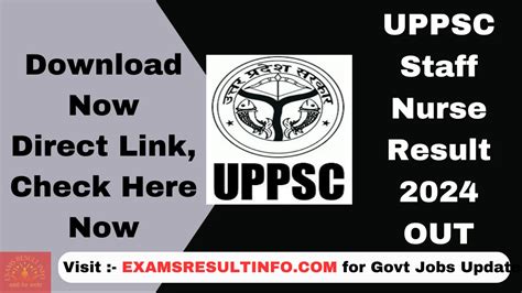 uppsc staff nurse result 2024