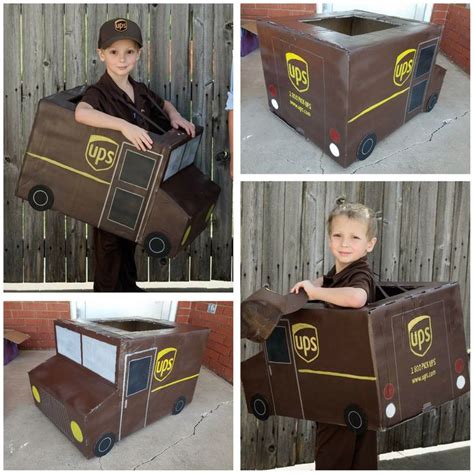 UPS Driver Costume for Kids Chasing Fireflies