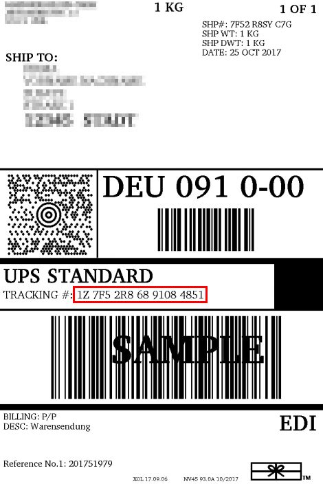 ups 1z tracking number