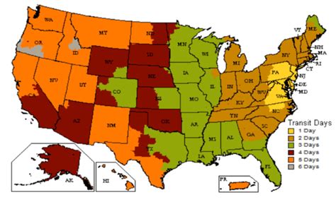 ups delivery map ground