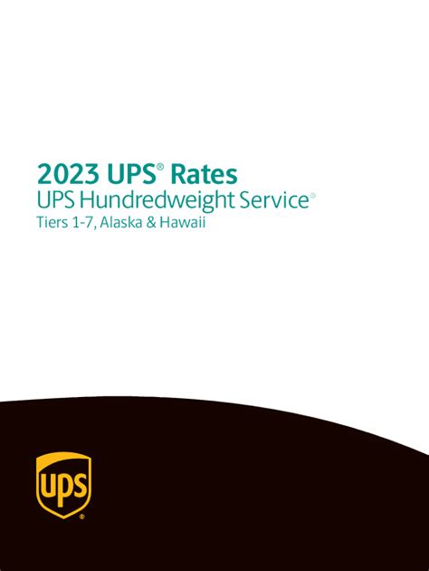 ups hundredweight rates 2023