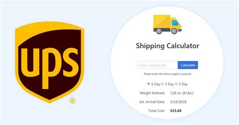 ups international shipping cost calculator